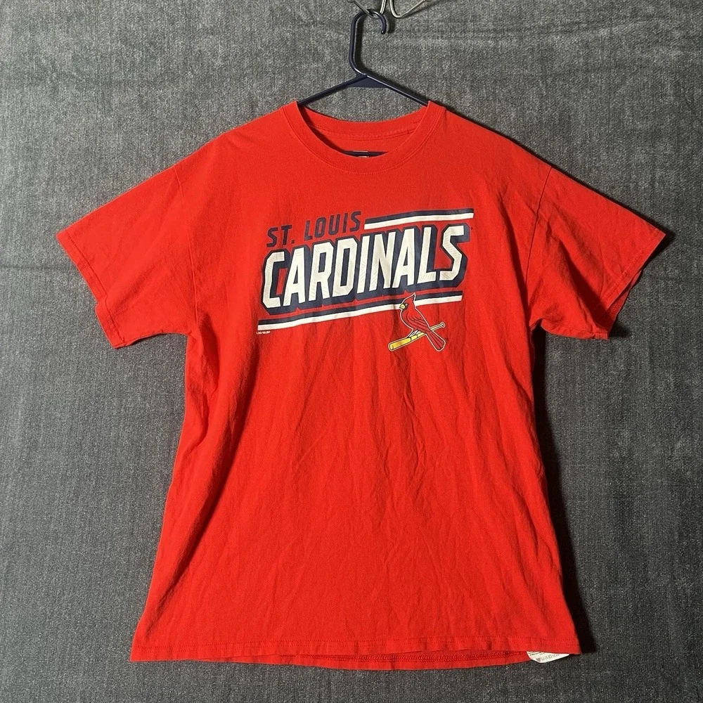 St Louis Cardinals Shirt Mens Large Red Short Sleeve MLB Genuine Merchandise Tee